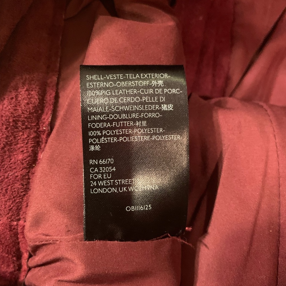 NWT Genuine suede Anthropologie burgundy red pants - Picture 12 of 14